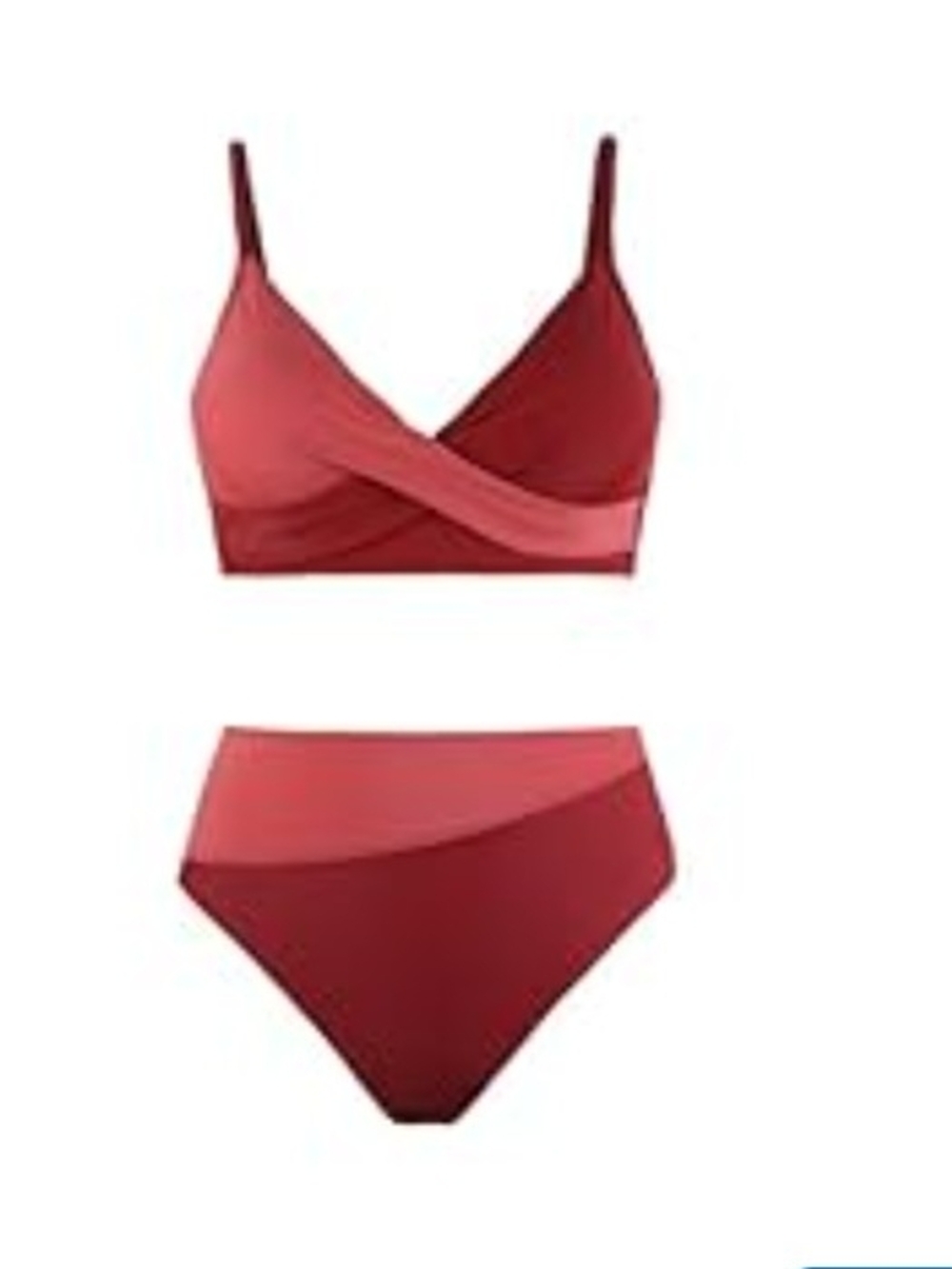 Cupshe Two-Piece High-Waist Bikini in Red Tones